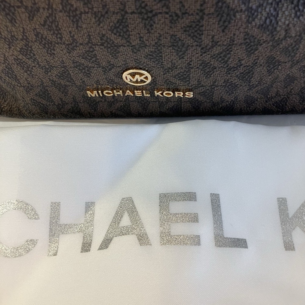 New! Michael Kors Mina Large Signature Logo Chain Shoulder Bag - Picture 4 of 12